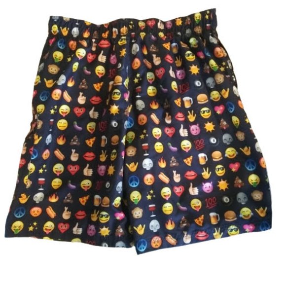 Broken Threads Surf Emoji Swimming Trunks - Picture 2 of 3